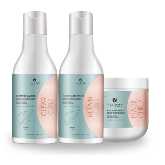 KIT LINHA CACHOS, SHAMPOO, CONDICIONADOR E MÁSCARA