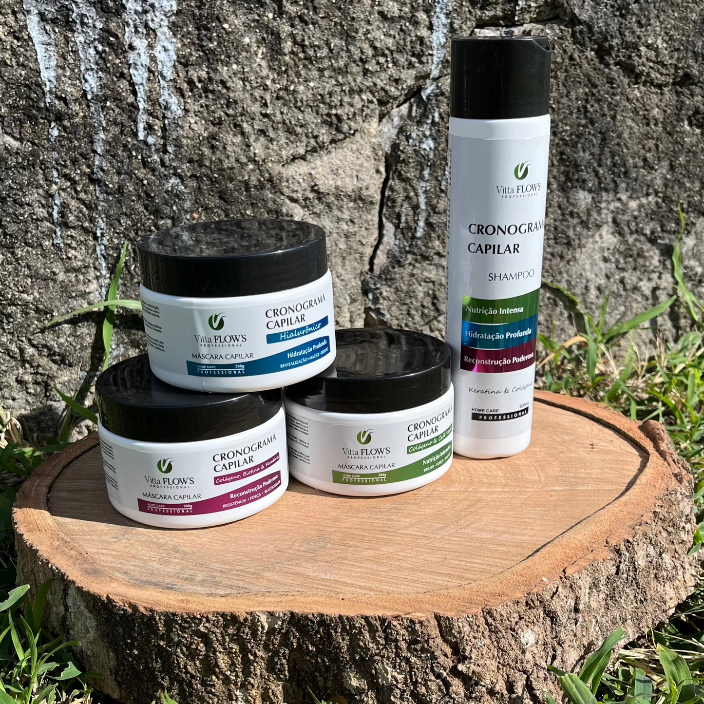 KIT CRONOGRAMA CAPILAR - 3 MÁSCARAS E 1 SHAMPOO